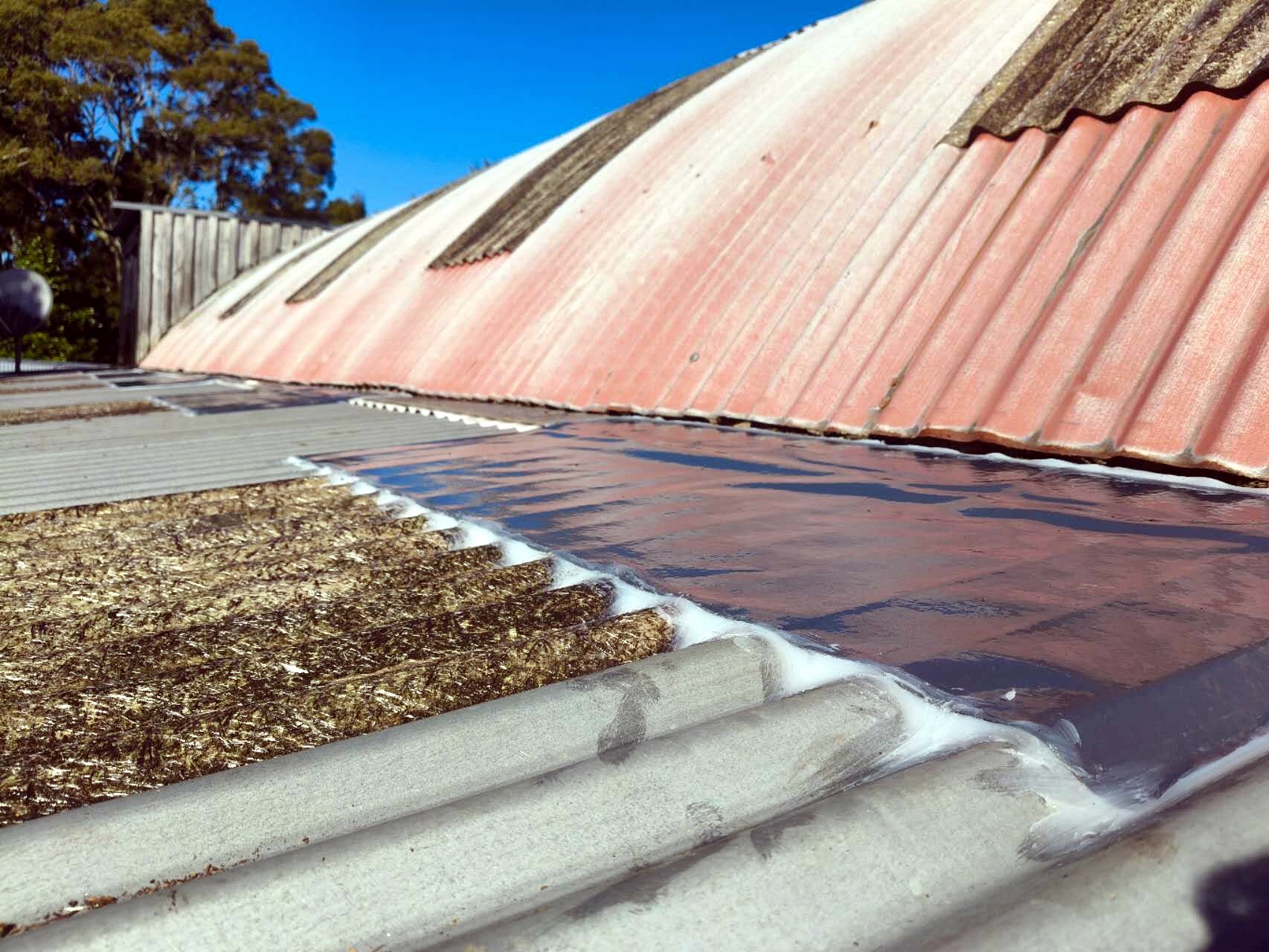 ORI roof waterproofing membrane repair on an existing corrugated roof